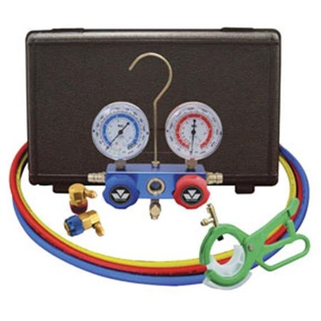 MASTERCOOL Mastercool 89660-PRO5 Professional R134A Manifold Gauge Set With Free 3-In-1Side Mount Can Tap Valve MSC-89660-PRO5